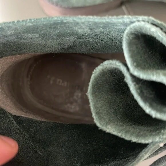 Naturalizer Women's Endellion Green Suede Leather lace up booties Sz 11M - Picture 15 of 16